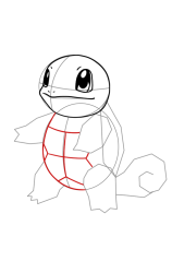 How to draw squirtle pokemon - Step 12