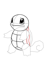 How to draw squirtle pokemon - Step 13