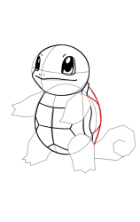 How to draw squirtle pokemon - Step 14