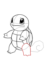 How to draw squirtle pokemon - Step 18