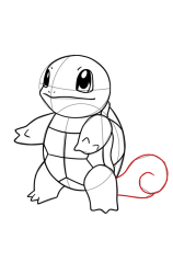 How to draw squirtle pokemon - Step 19