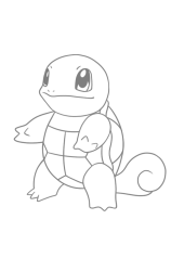 How to draw squirtle pokemon - Step 21