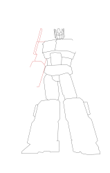 How to draw optimus prime - Step 9