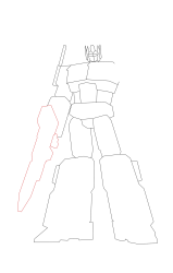 How to draw optimus prime - Step 10