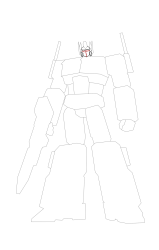 How to draw optimus prime - Step 17