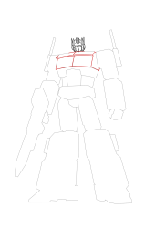 How to draw optimus prime - Step 22