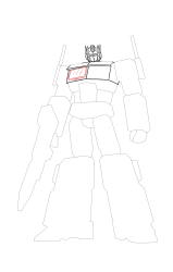 How to draw optimus prime - Step 23
