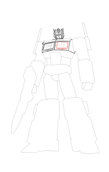 How to draw optimus prime - Step 24