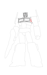 How to draw optimus prime - Step 25