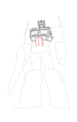 How to draw optimus prime - Step 28