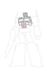 How to draw optimus prime - Step 29