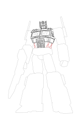 How to draw optimus prime - Step 30