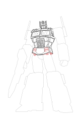 How to draw optimus prime - Step 32