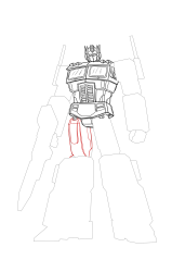 How to draw optimus prime - Step 34