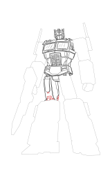 How to draw optimus prime - Step 35