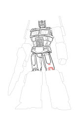 How to draw optimus prime - Step 37