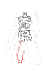 How to draw optimus prime - Step 38