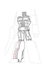 How to draw optimus prime - Step 39