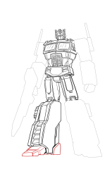 How to draw optimus prime - Step 41