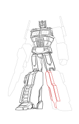How to draw optimus prime - Step 42