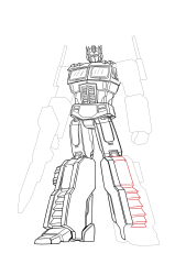 How to draw optimus prime - Step 43