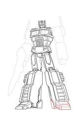 How to draw optimus prime - Step 45