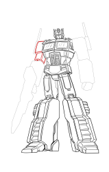 How to draw optimus prime - Step 46
