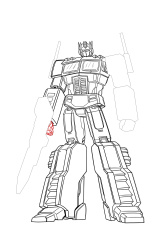 How to draw optimus prime - Step 48