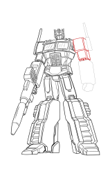 How to draw optimus prime - Step 53
