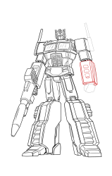 How to draw optimus prime - Step 54