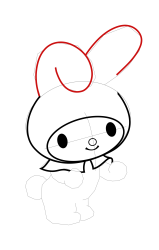 How to draw sanrio characters - Step 13