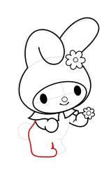 How to draw sanrio characters - Step 18