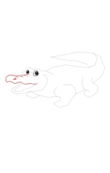 How to draw an alligator - Step 8