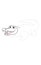 How to draw an alligator - Step 13