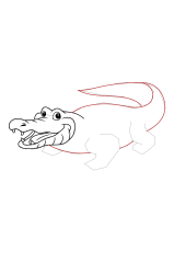 How to draw an alligator - Step 15