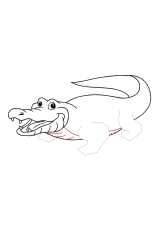 How to draw an alligator - Step 16