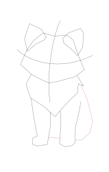 How to draw a arctic fox - Step 6