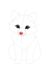 How to draw a arctic fox - Step 9