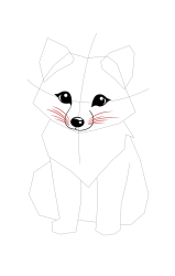 How to draw a arctic fox - Step 10
