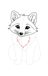How to draw a arctic fox - Step 15