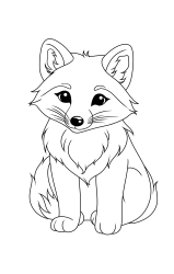 How to draw a arctic fox - Step 22