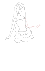 How to draw barbie - Step 7