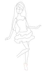 How to draw barbie - Step 10