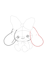 How to draw cinnamoroll - Step 13