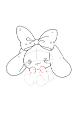 How to draw cinnamoroll - Step 16