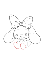 How to draw cinnamoroll - Step 17