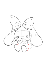 How to draw cinnamoroll - Step 18