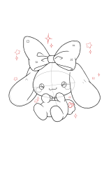 How to draw cinnamoroll - Step 21