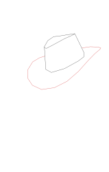 How to draw a cowboy hat - Step 2