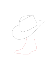 How to draw a cowboy hat - Step 3